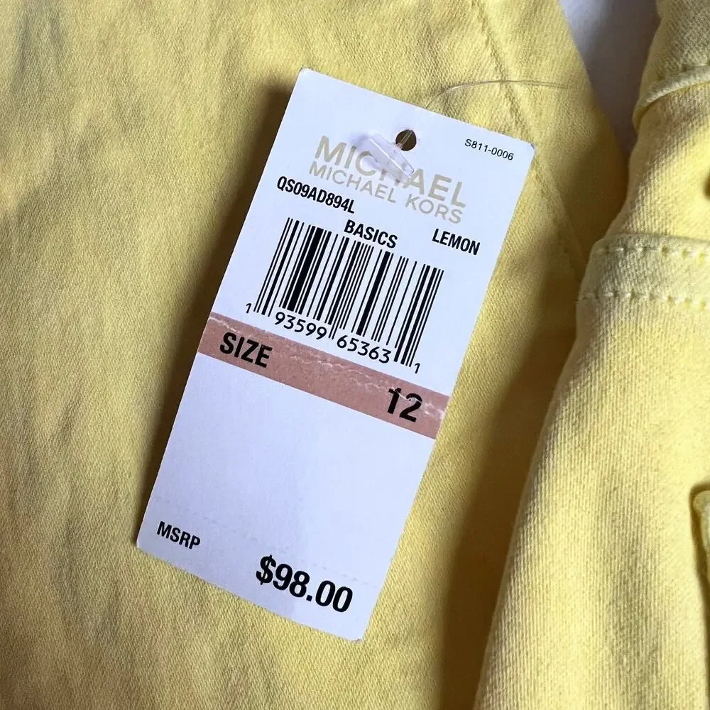Michael Kors Basic Womens Lemon Straight Leg Pants Sz 12